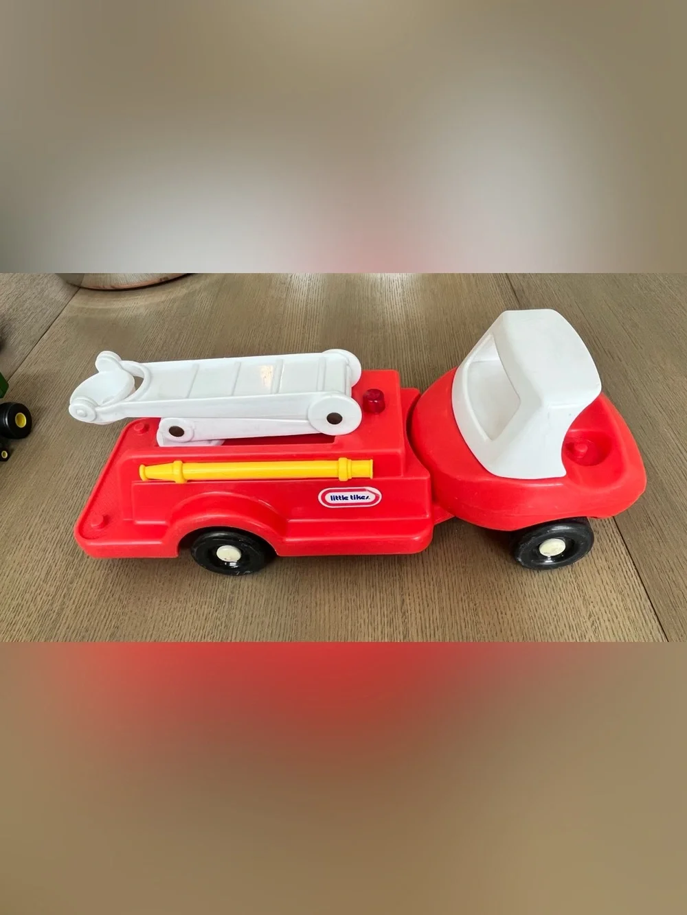 Vintage Little Tikes Red Fire Rescue Truck Toy with Ladder